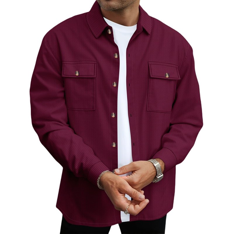 Mens Sweatsuits 2 Piece Set Jacket Top and Casual Pants Set Fall Fashion Sweatsuits Waffle Plaid Jacquard Outfits