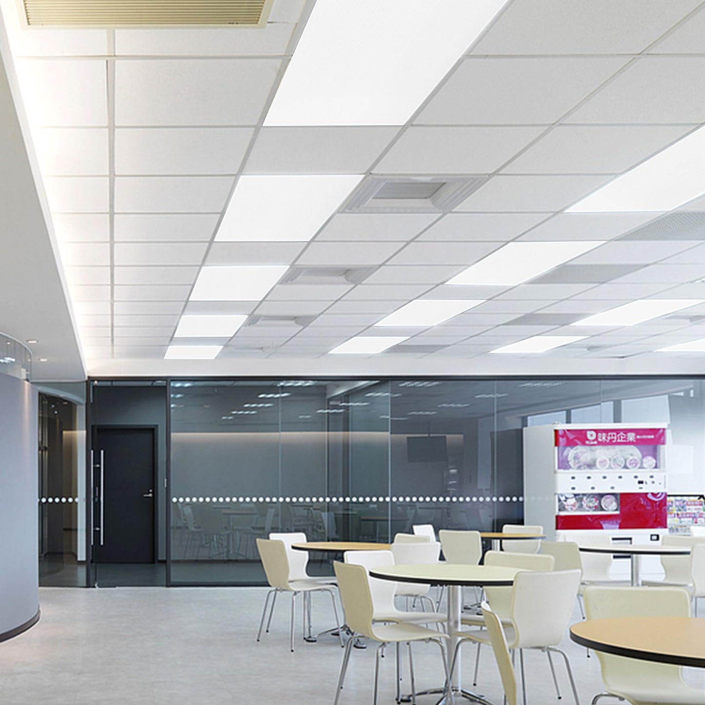 Pushglossy 4 Pack 23.75" x 47.75" Drop Ceiling Light Panel Diffuser Covers Fluorescent Lighting Panel Flat Sheet Polycarbonate Double-Wall Replacement Light Lens Cover with H Support