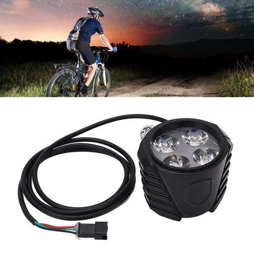 Electric Scooter Front Light, 2 in 1 Electric Horn Headlight 10 Inch 12-72V Bike Light for Night Riding Commuting Cycling Safety