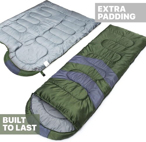 MalloMe Sleeping Bags - Cold Weather Backpacking & Camping Gear for Kids 10-12 | Lightweight & Compact