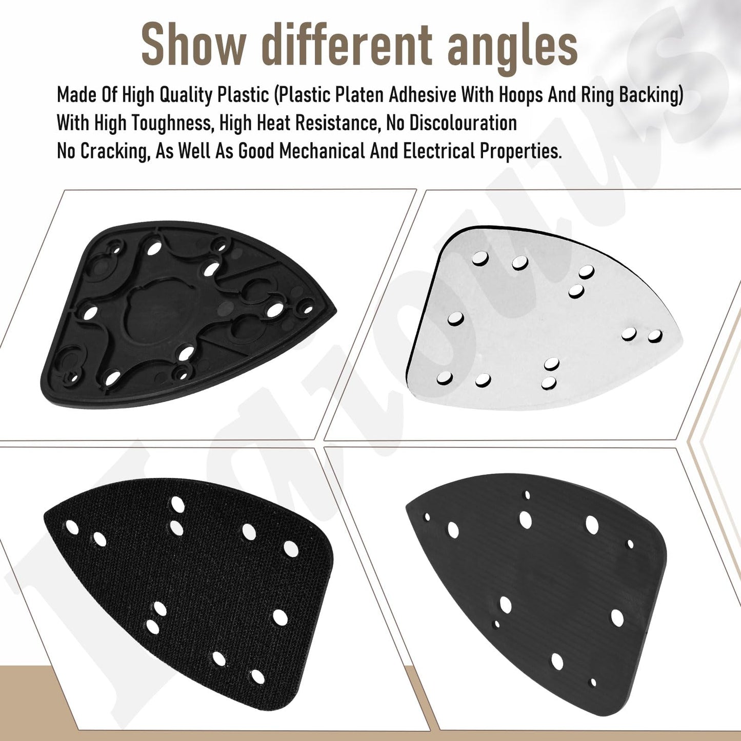 2 Pack 039065005001 Mouse Sander Replacement Pads Compatible with Ryobi Ridgid/Homelite CFS1503K CFS1503 CFS1502 CFS1503G Backing Platen Detail Sander