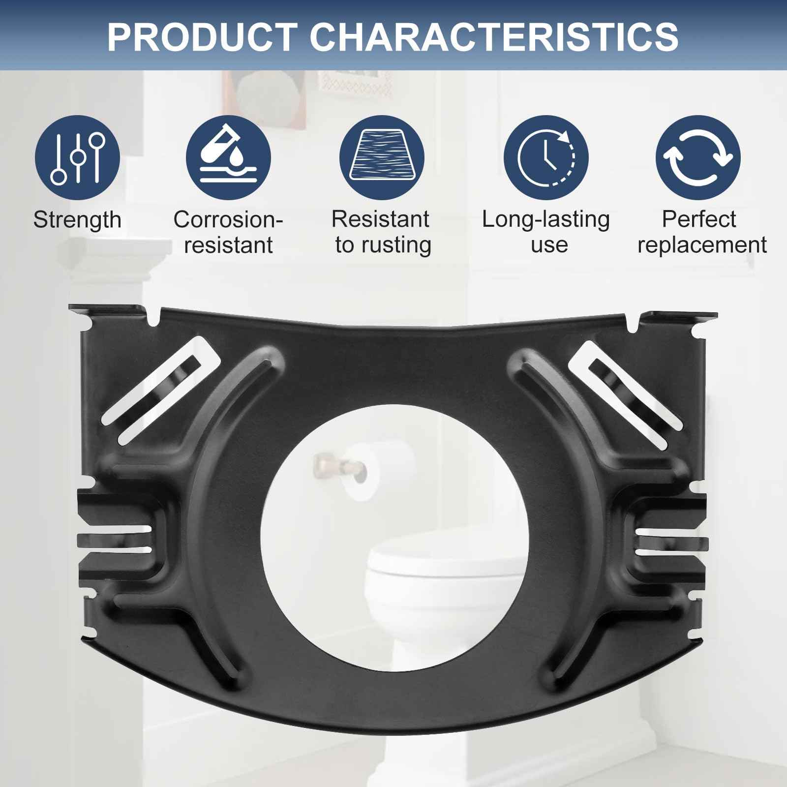 Toilet Tank Plate Replacement for Kohler 1014065 Tank Plate for Kohler Toilet Tank Accessories Compatible with Kohler Archer Toilet, Perfect Fit | Bubble Wrap | Pinpoint Accuracy