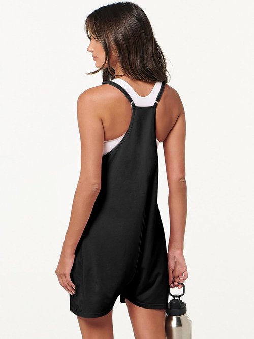 ANRABESS Women's Summer Romper - Casual Loose Sleeveless Jumpsuit for Beach Vacations | Spaghetti Strap