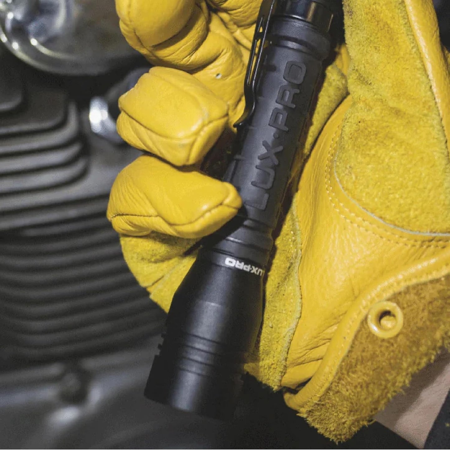 LUXPRO LP290V3 LED Flashlight - Bright 300 Lumens with 3 Light Modes - Aircraft-Grade Aluminum with IPX4 Waterproof Protection & Patented TackGrip - Camping, Outdoor, Home - Batteries Included