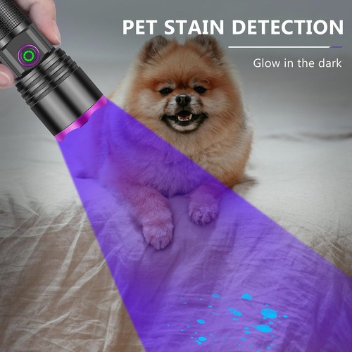 XLENTGEN 20W UV Light Flashlight 365nm, Black Light Ultraviolet Flashlights, for Resin Curing Fishing, Dry Glue, Fluorescent, Scorpion, Rockhounding, Pet Urine Detector
