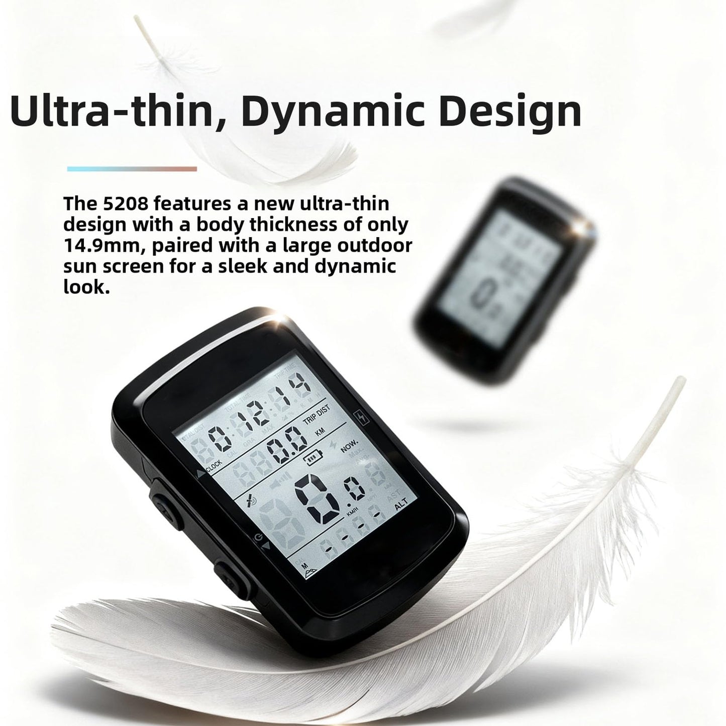 OFFBONDAGE Bike Computer GPS Bicycle Speedometer Odometer with Automatic Backlight Waterproof and Long Battery Life