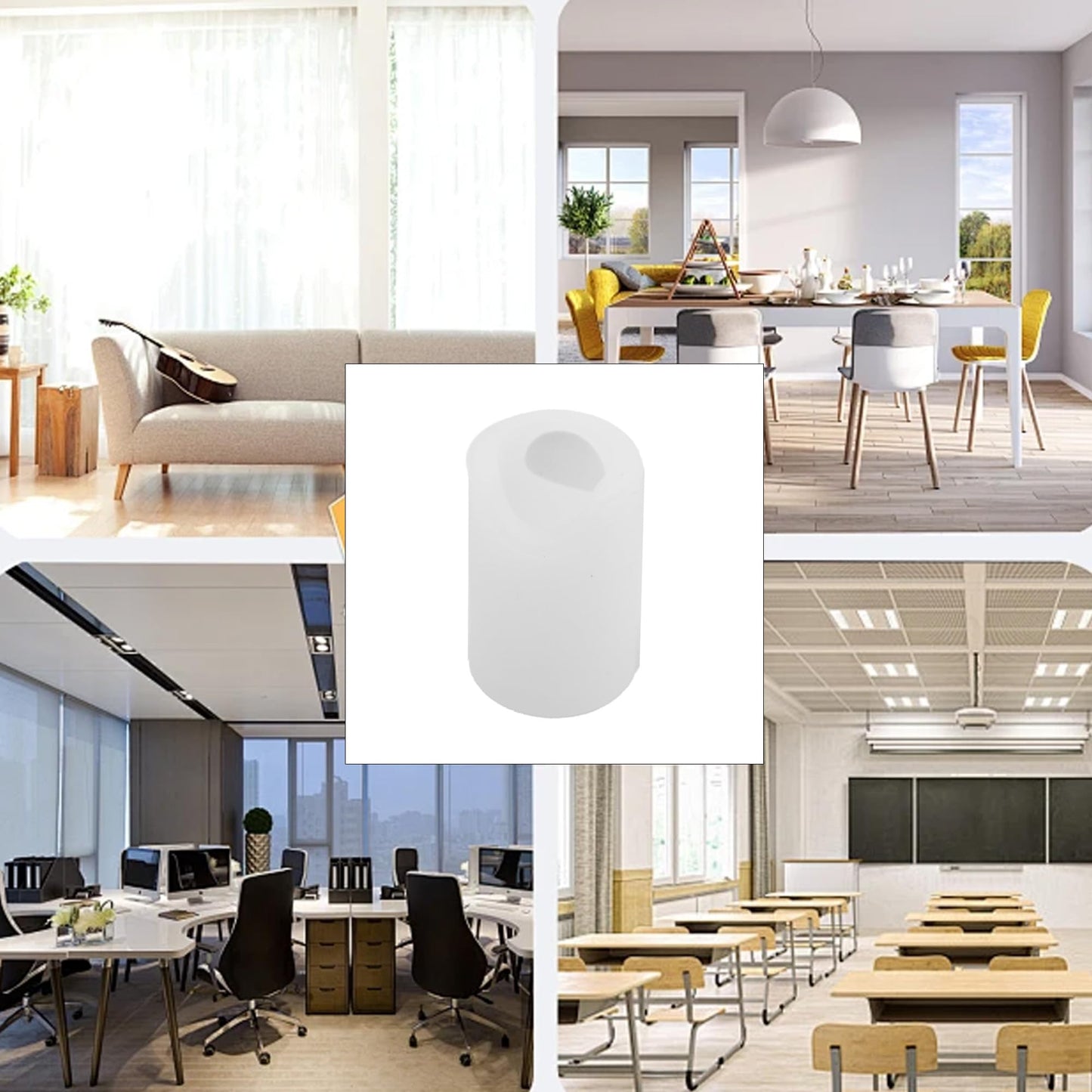 bociloy 16Pcs Round Silicone Cabinet Handle Corner Guards, Soft Anti-Collision Door Handle Covers Bumper Protectors for Furniture Table Drawer Wardrobe, Transparent