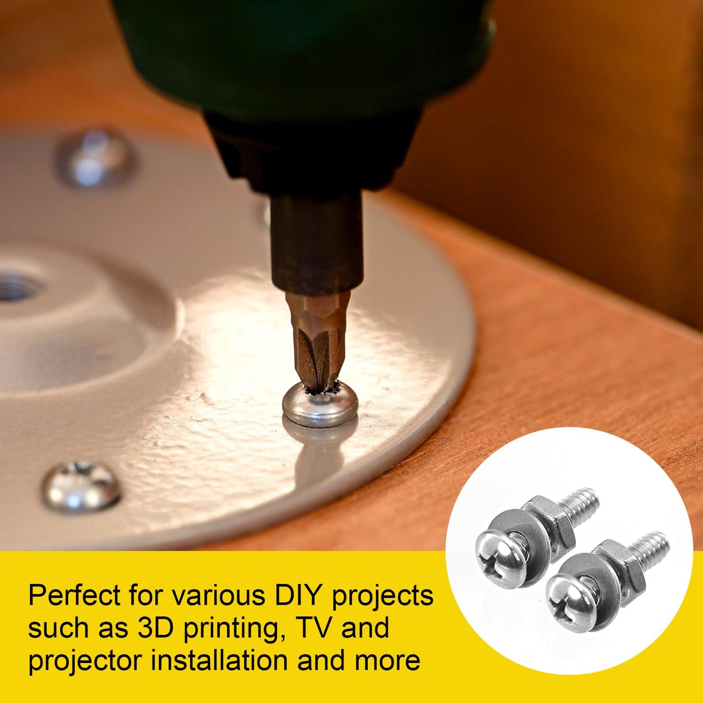 Fgruh 358PCS Machine Screws and Nuts Assortment Kit, #6-32#8-32#10-24 Phillips Pan Head Bolts Assorted, 304 Stainless Steel Nuts Bolts and Flat Washers Set