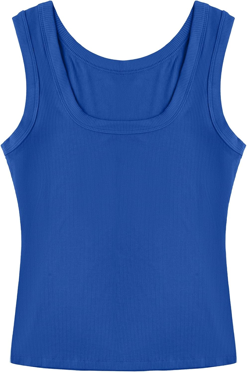 SVALIY Women's Fitted Ribbed Tank Top - Square Neck Sleeveless Shirt for Summer 2026