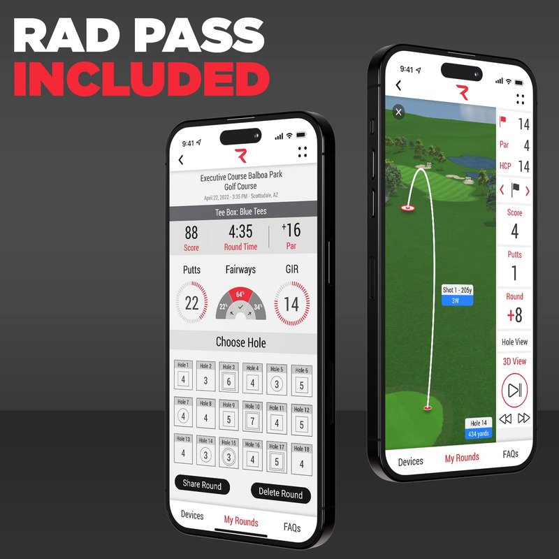 Rad Golf Sound - GPS Bluetooth Golf Speaker with Super Strong Magnet to Attach to Golf Cart – IPX7 Waterproof – Dual Pairing syncs Two Speakers Together at The Same time