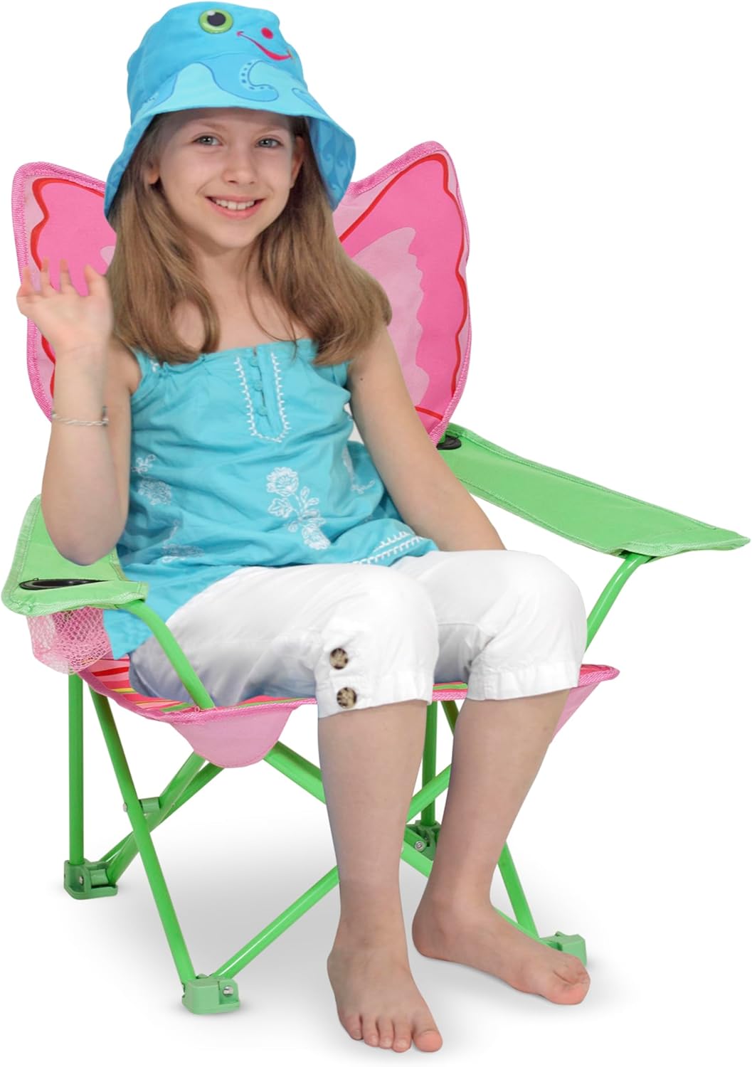 Melissa & Doug Bella Butterfly Outdoor Chair - Comfortable Design for Kids | Perfect for Playtime