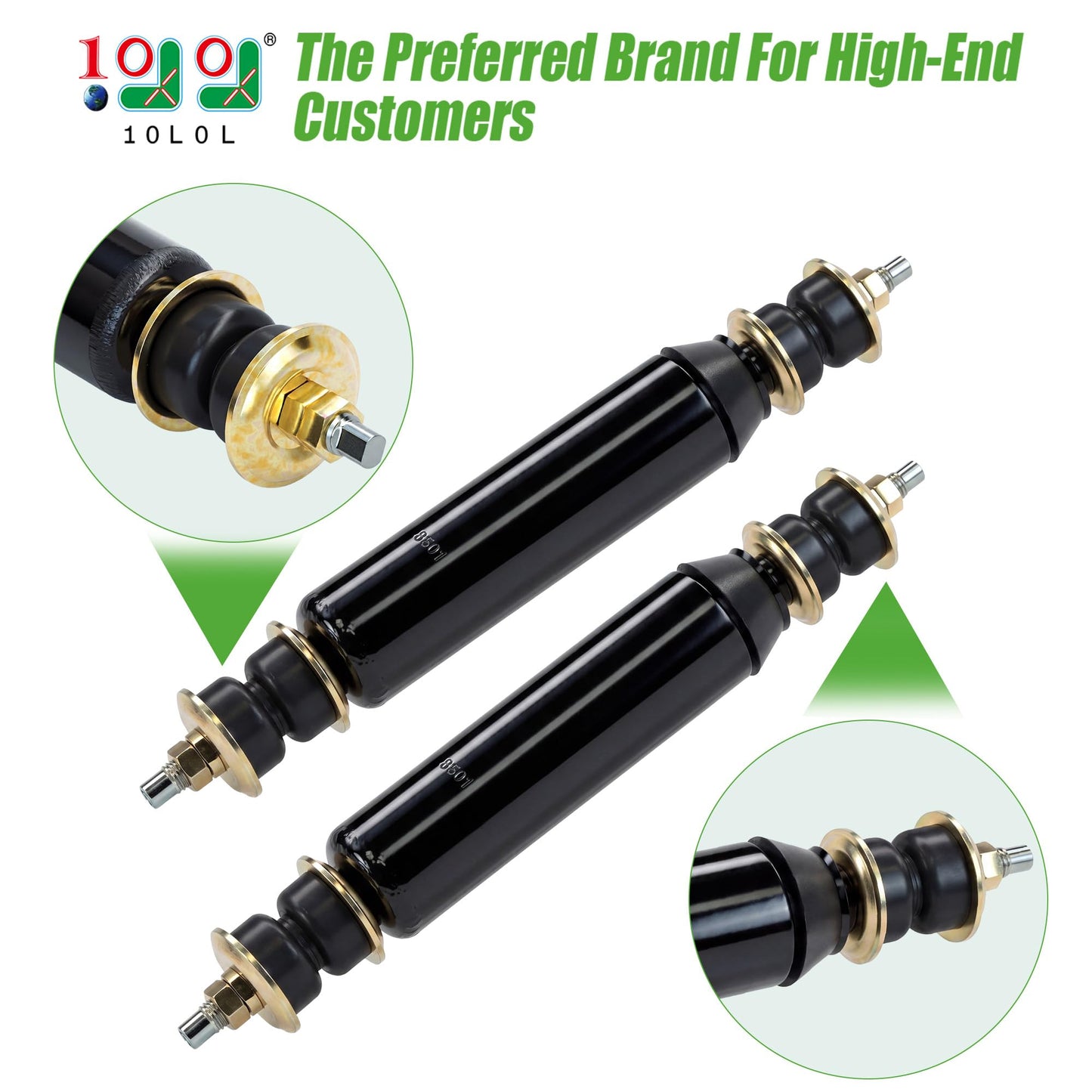 10L0L Rear Shock Absorbers for Club Car DS 1988-2011, Precedent 2004-Up Electric & Gas Golf Cart, OEM# 1013164 1014236 102588501, 2 Pack