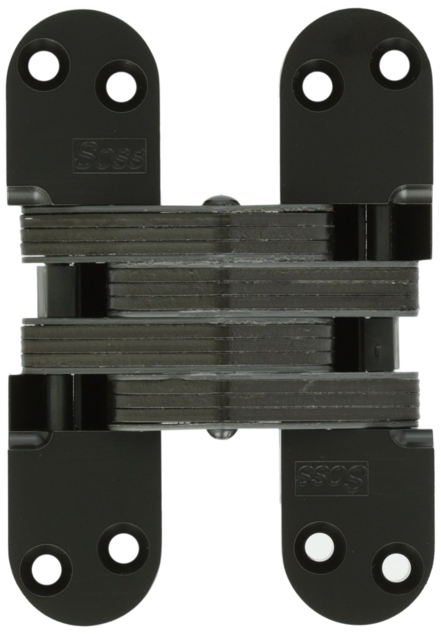 SOSS Invisible Hinge Model 220 for 2" Thick Material, 20 Minute Fire Rated, Zinc, Black E-Coat Exterior Finish, Model Number 220US19