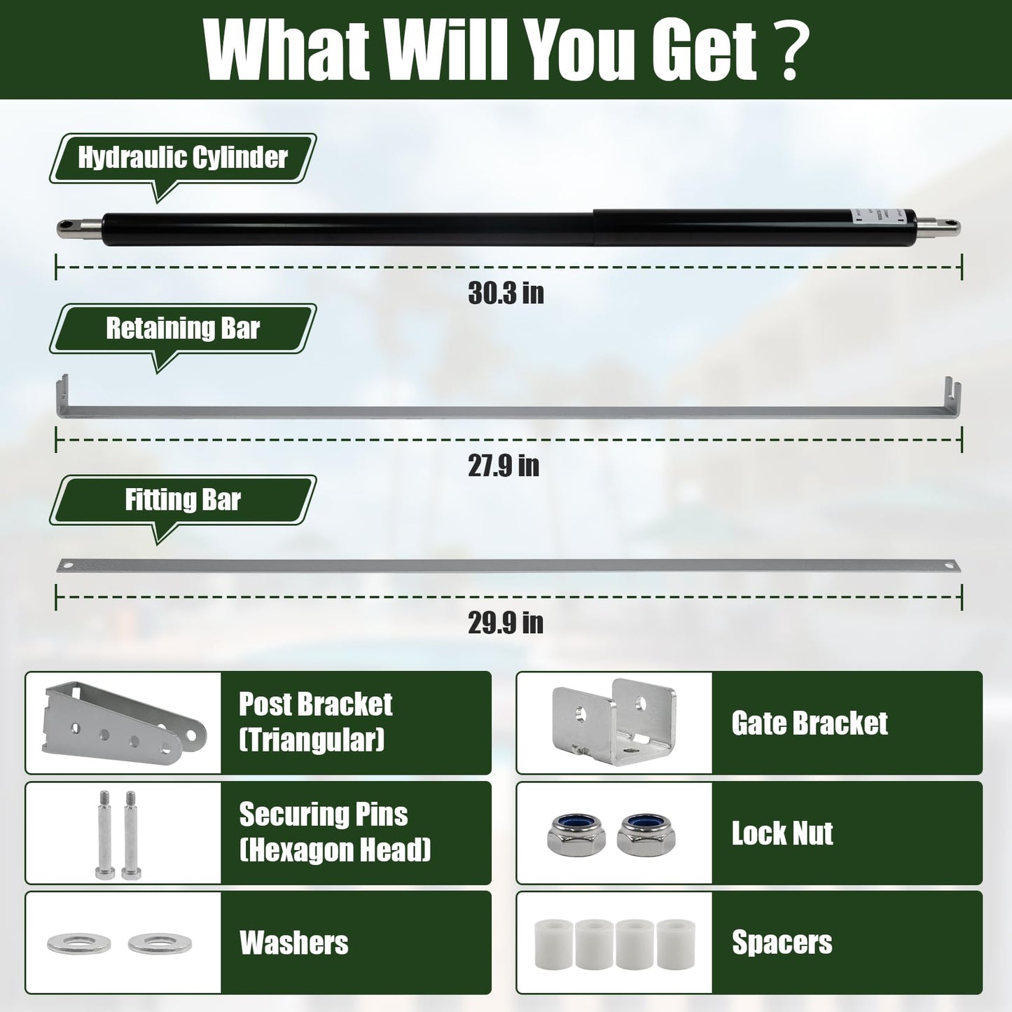 TB200B Hydraulic Heavy Duty Gate Closer for Outdoor Gate 50 to 140 Pounds in Weight, 40 to 64 Inches in Width Suitable for Farms, Pastures, Open Stadiums, Home Yards (Black)