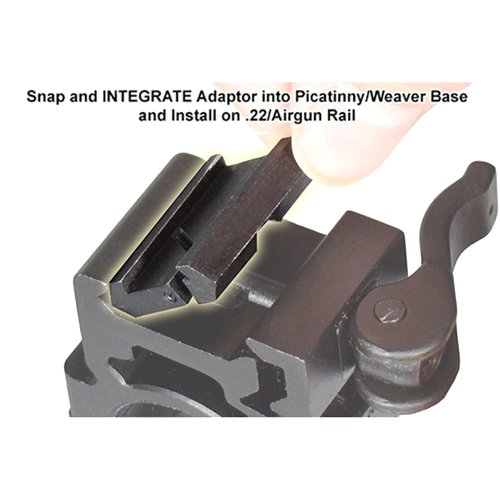 UTG .22/Airgun to Picatinny/Weaver Low Pro Snap-in Adaptor , Black