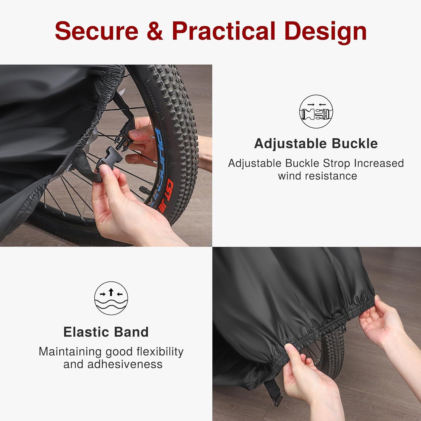 Puroma Bike Cover - Waterproof Outdoor Storage for 1-3 Bikes | UV & Dust Protection with Lock Hole