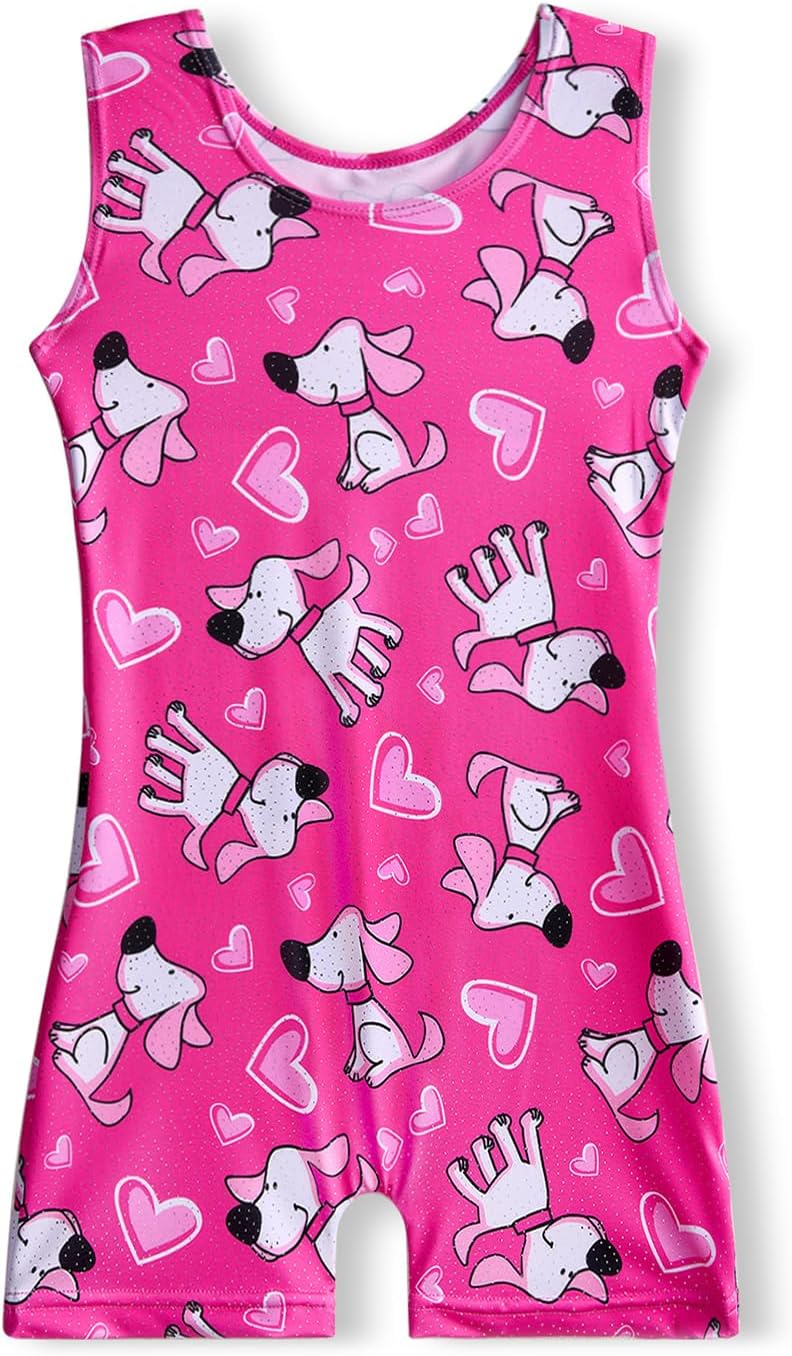 Skiennix Gymnastics Leotards for Girls | Toddler Biketard Unitard Outfit in Multiple Colors (2T-8T)