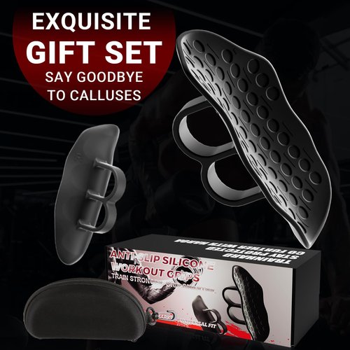 Harqa Anti‑Slip Workout Grips – Ergonomic Soft Silicone Palm Protector for Weight Lifting, Deadlifts, Pull‑Ups, Crossfit – Two-Ring, No Sweaty Gym Grip Pads for Men & Women