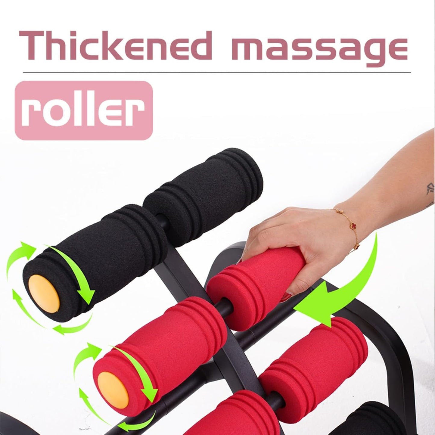 Skiennix Foldable Back Extension Machine - Home Gym Sit-Up Equipment for Glute & Ab Workouts | Resistance Bands Included