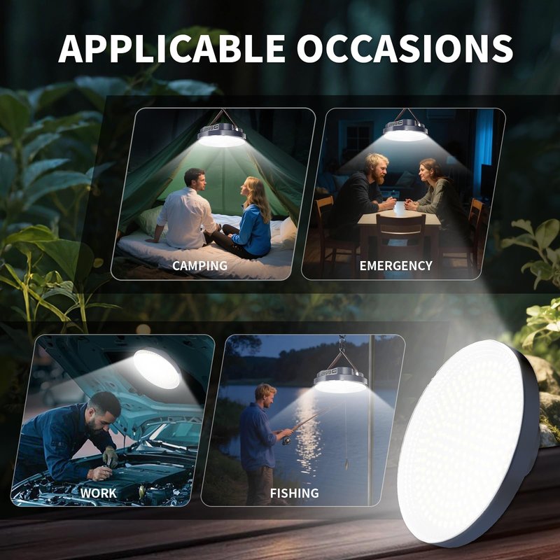 5000LM Flashlight Portable LED Camping Lantern Rechargeable Light 30W with Magnet , IPX4 Waterproof Tent Lights Power Failure Emergency Survival Kits Snowstorm