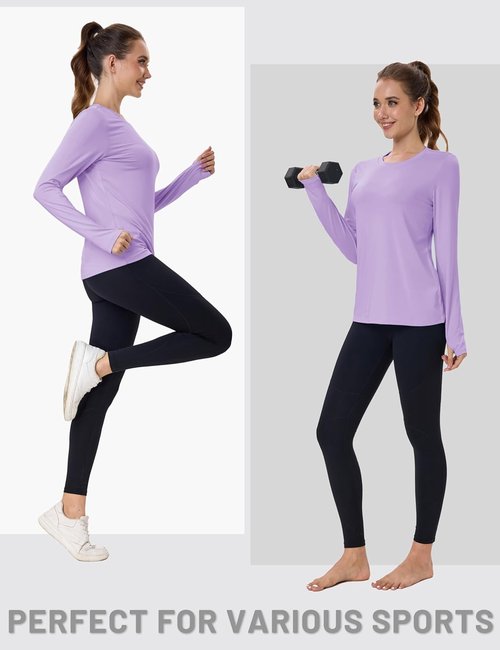 MAGCOMSEN Women's Long Sleeve Rash Guard | UPF 80+ Quick Dry Sun Shirt for Swim & Workout