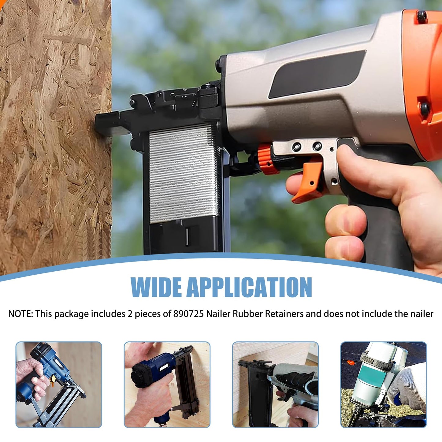 890725 Nailer Rubber Retainer for Porter Cable Nail Gun - 2 Pcs