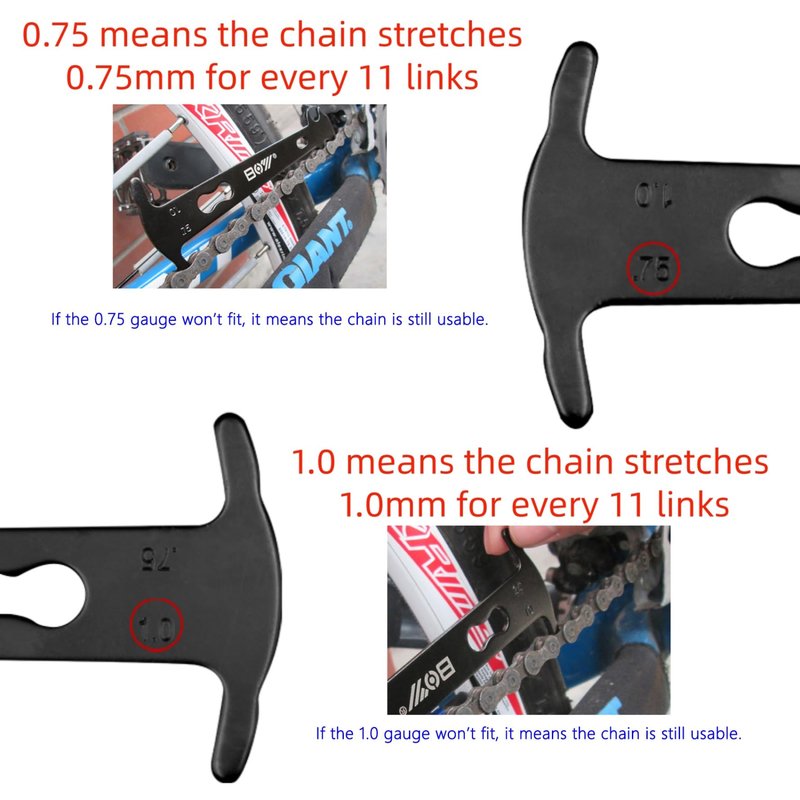 Bike Chain Breaker Tool Set, Bike Breaker Main Chain Pliers Chain Checker Wear Indicator for 1-12 Speed Road MTB Bikes (Chain Breaker Set)