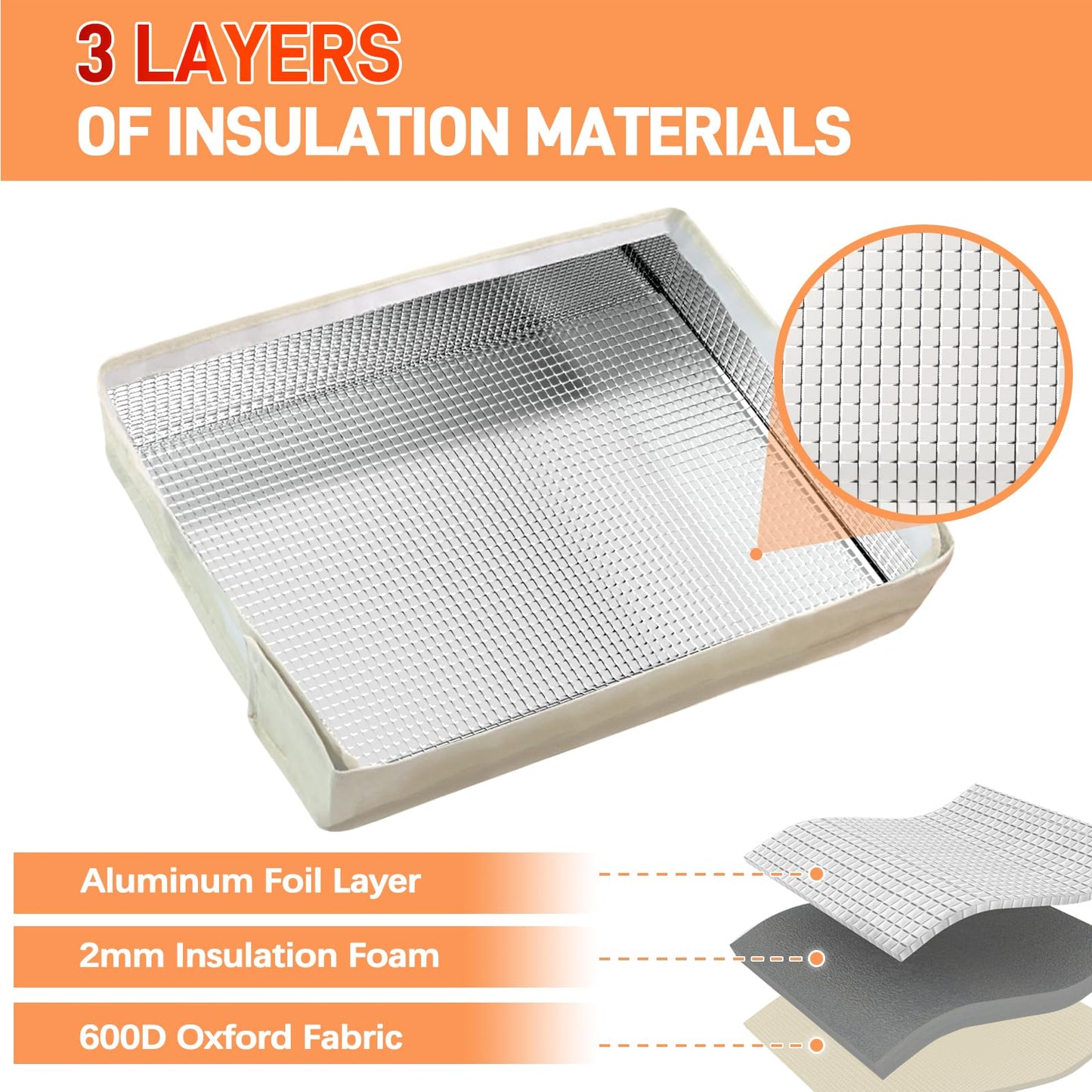 Air Conditioner Covers for Inside 21" W x 15" H x 3.5" D, Windproof and Waterproof 3 Layers Insulation Window Air Conditioner Cover with Aluminum Foil and 2mm Foam, Beige