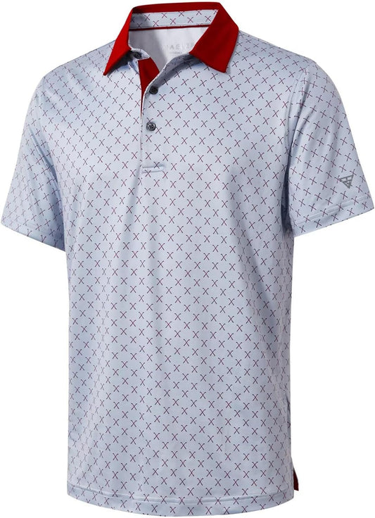 Skiennix Golf Shirt for Men - Dry Fit Short Sleeve Performance Polo | Moisture-Wicking Design