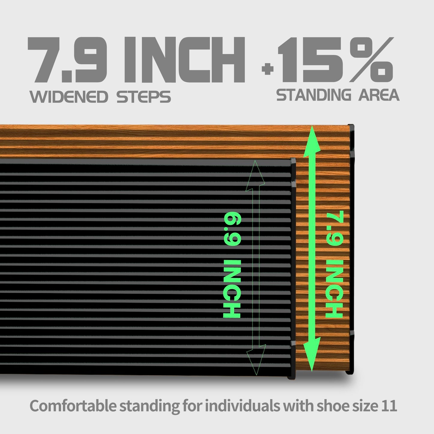 BEFITMACE 3 Step Ladder,Folding Step Stool with Aluminum Wide Pedal& Convenient Handgrip,330lbs Capacity Steel Ladder for Household and Office(Woodgrain)