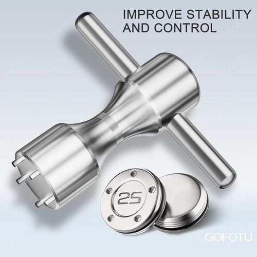 Gofotu Golf Weight 2pcs 5g/10g/15g/20g/25g/30g/35g/40g/45g Golf Weights Wrench Kit Compatible with Titleist Scotty Cameron Putter Newport (2pcs 25g+Wrench)