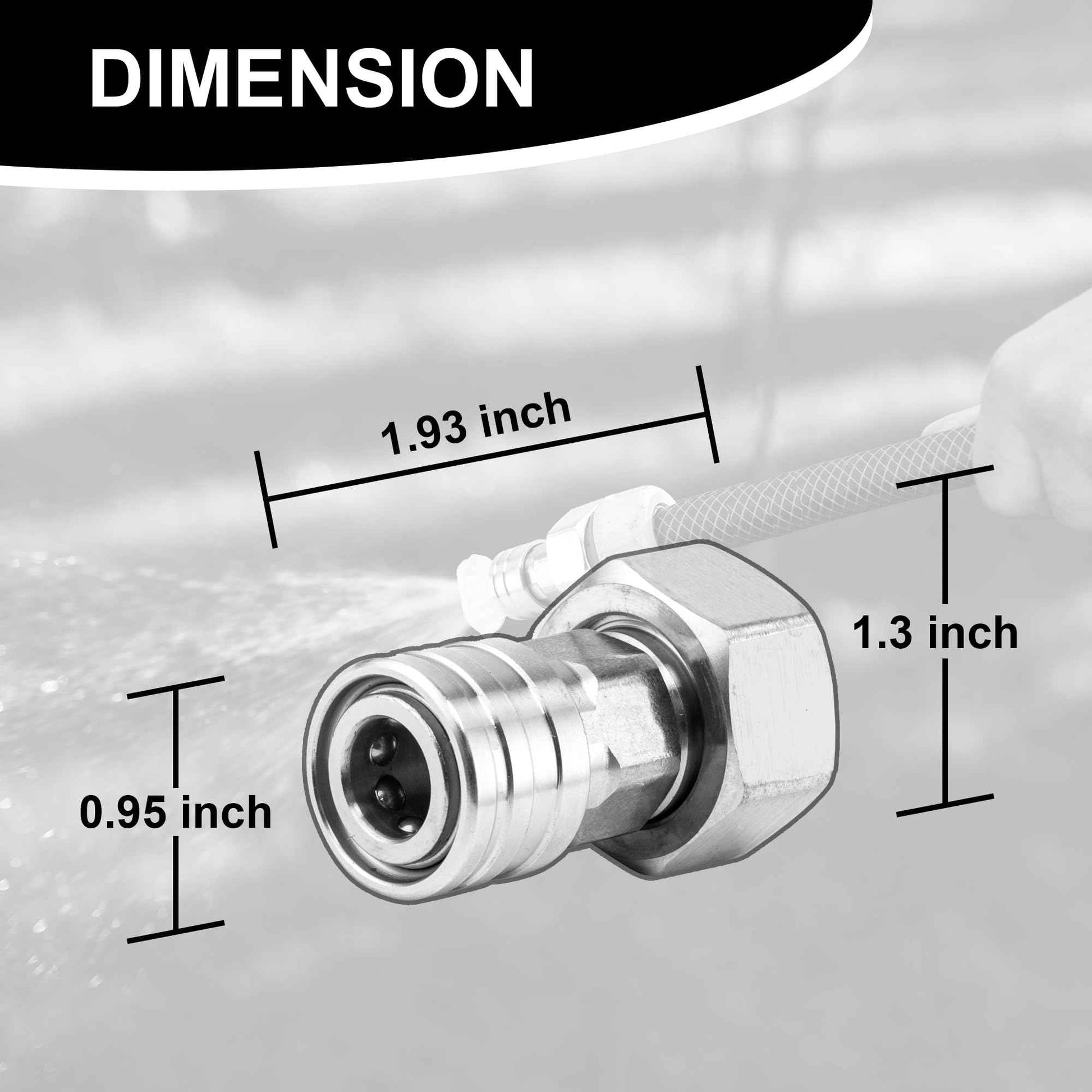 Raincovo Garden Hose to Pressure Washer Adapter, 3/4” GHT to 1/4” Quick Connect, Convert Water Hose to Power Washer Connector, Car Washing Nozzle & Hose Attachment, Stainless Steel, 2 Pack