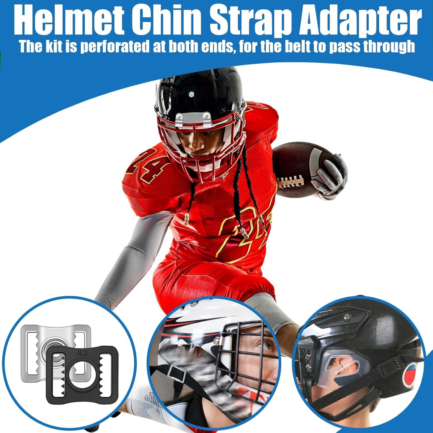 Skiennix 31PCS Hockey Helmet Repair Kit - Complete Hardware Set with Clips, Gaskets & Tools