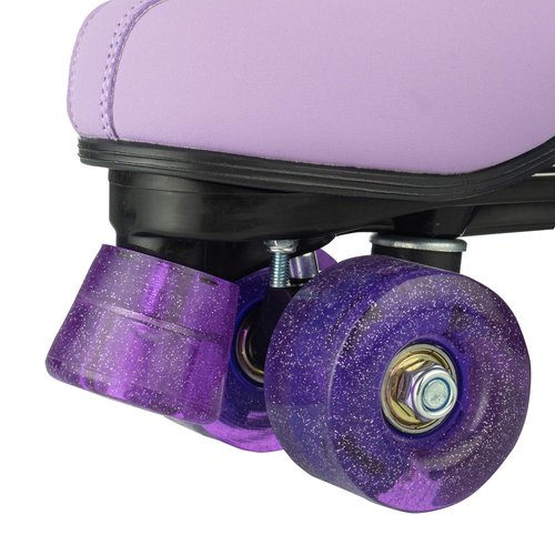 jessie Roller Skates for Women, Microfiber Leather and Flash Wheels Adult Roller Skates Outdoor Indoor for Beginner (Women's 7/ Men's 5.5)