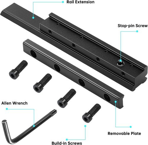 Bontok 11mm to 21mm Picatinny Rail Scope Mount Converter - Upgraded Low Profile with Locking Screws