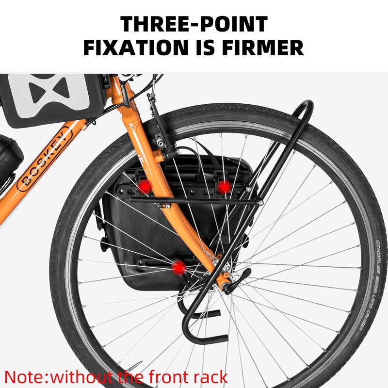 ROCKBROS Front Roller Panniers Bag Front Rack Bike Bag Sturdy Shelf Package with Carrying Handle & Free Shoulder Strap for Touring Picnic Commuting 1 Pair