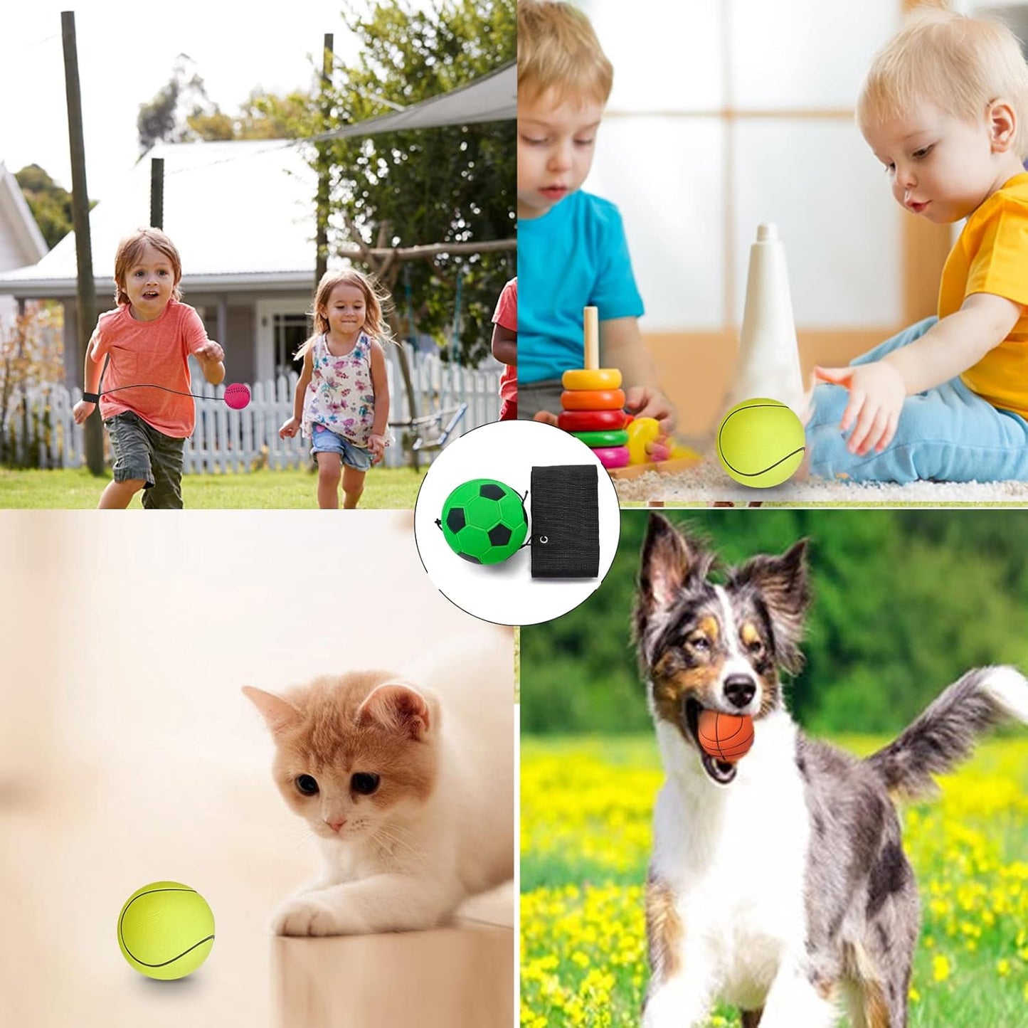 ZUYEE Wrist Return Balls - 1.85 Inch Rebound Sports Balls for Kids | Perfect for Exercise & Play