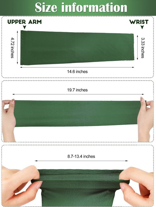 Bememo UV Protection Cooling Arm Sleeves - 12 Pairs Unisex Long-Length Covers for Sun Safety