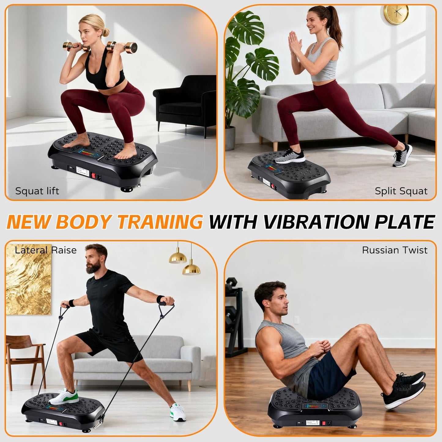 Skiennix Vibration Plate Exercise Machine - Full Body Fitness Platform for Lymphatic Drainage | Weight Loss Support