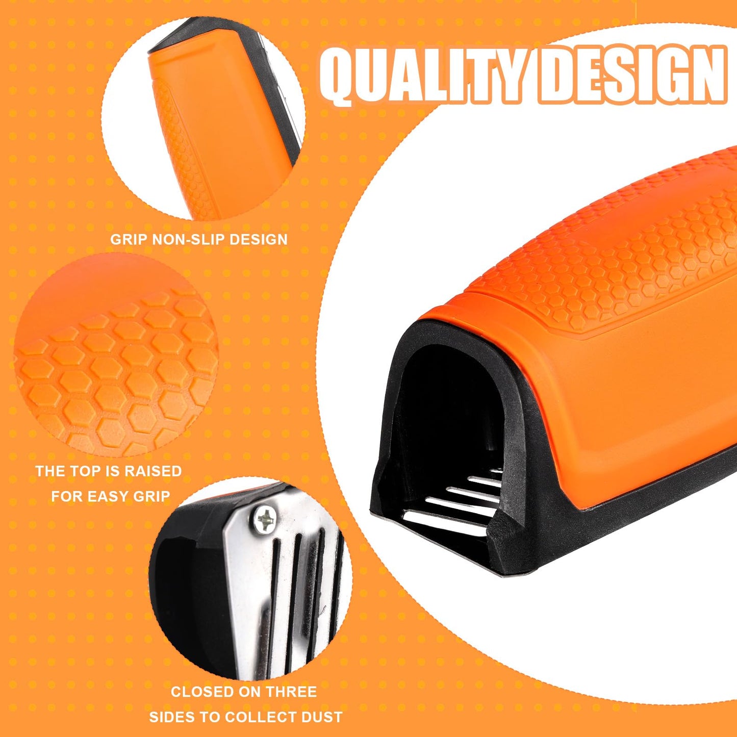 Lasnten Drywall Rasp 5-1/2 Inch Blade Drywall Cutting Tool Bi-Directional Teeth & In-Handle Dust Collection Pocket Size Professional Construction Finishing Tool for Wall and Ceiling