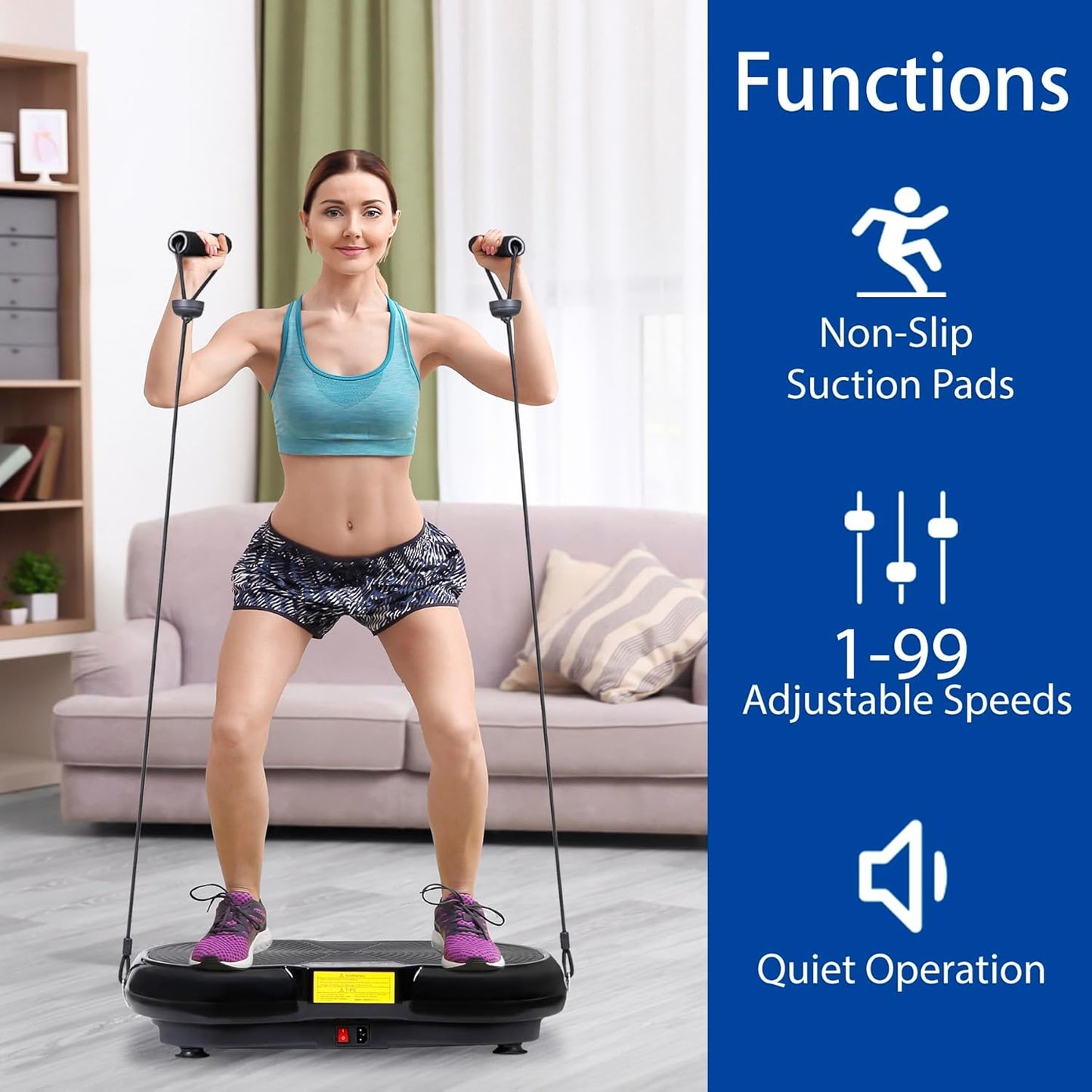 SUPER DEAL Pro Vibration Plate Exercise Machine - Whole Body Fitness Platform with Bluetooth & Remote Control