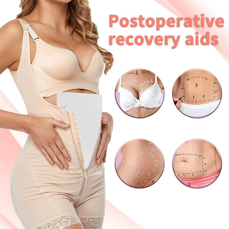 WENSSKKU 4 Pack Lipo Foam Pads Post Surgery Tummy Tuck for Lipo Recovery,Liposuction Surgery Foam Sheet for Recovery 8" X 11"