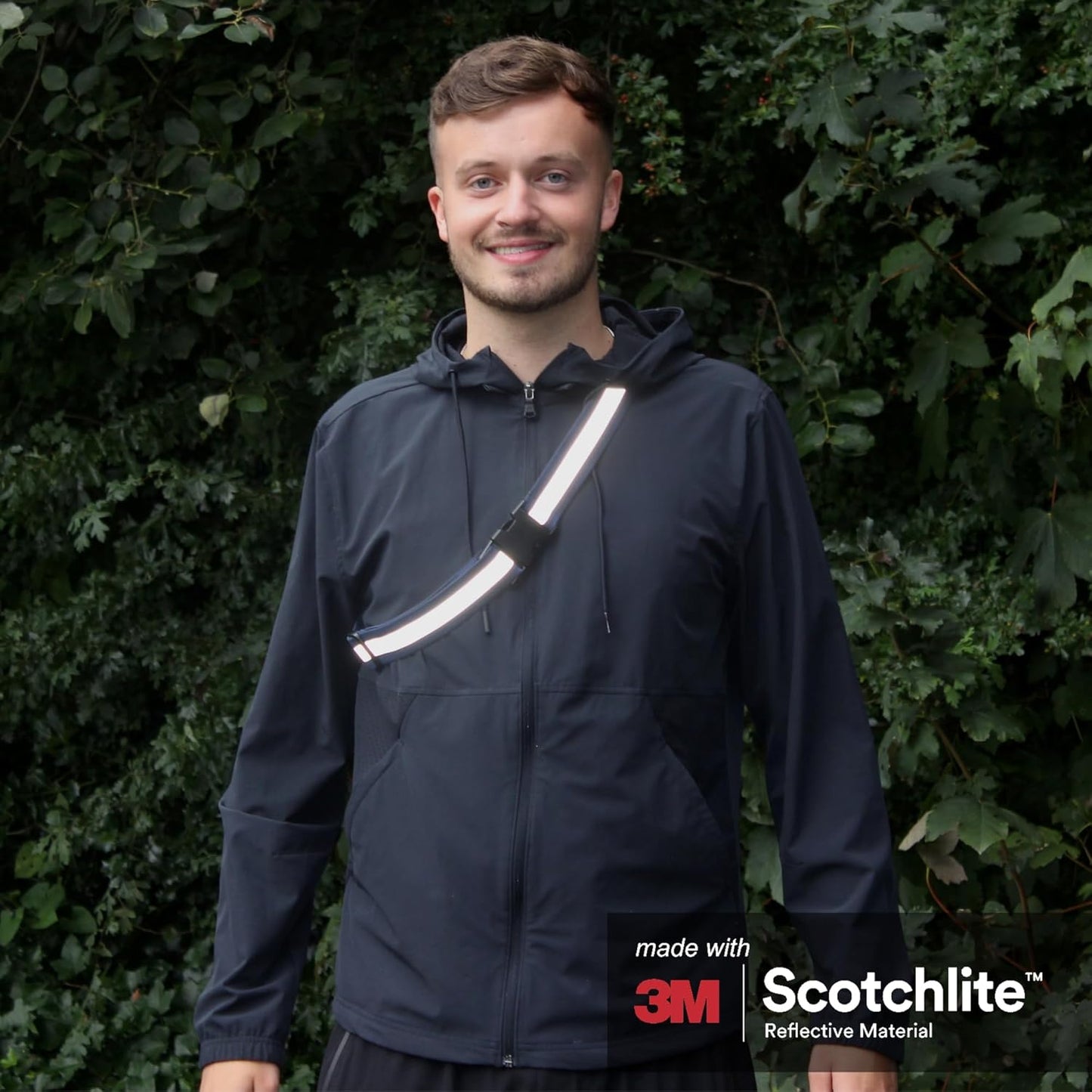Salzmann Reflective Running Belt - Adjustable High-Visibility Strap with 3M Scotchlite | Perfect for Night Running
