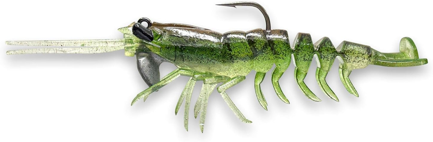 Savage Gear Manic Shrimp RTF V2 - Realistic Fishing Lure for Freshwater & Saltwater | 3.5 Inch