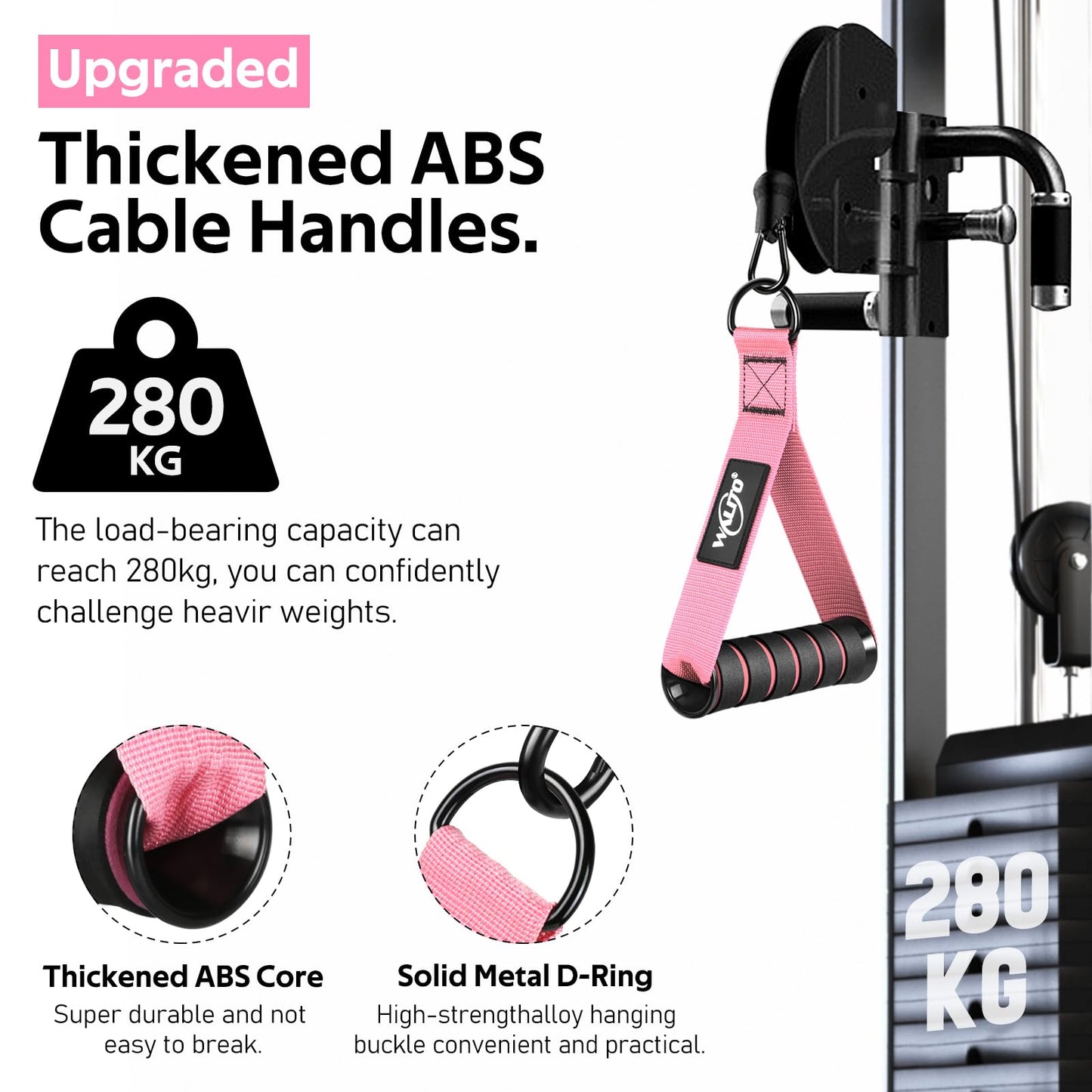 Exercise Handles, Cable Machine Handles for Gym Cable Attachments Training