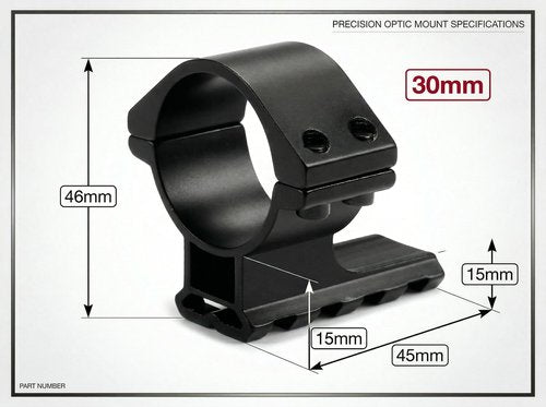 Gotical Optics 25.4/30 mm Scope Rings Picatinny Rails Adapter Red Dot Scope Mount Tactical Light Mount, Top Rail for Backup Lasers (Set of 2)
