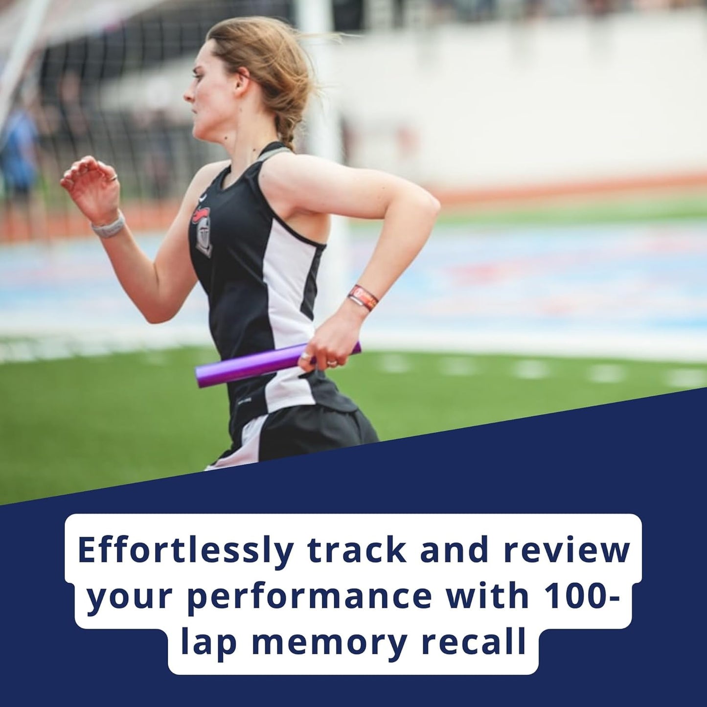 Ultrak 100 Lap Memory Timer - Accurate Timing Solution for Athletes | Bright Yellow Design