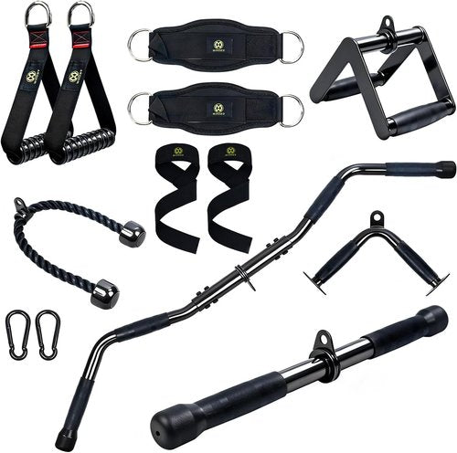LAT Pulldown Attachments - Premium Cable Machine Accessories for Home Gym Workouts