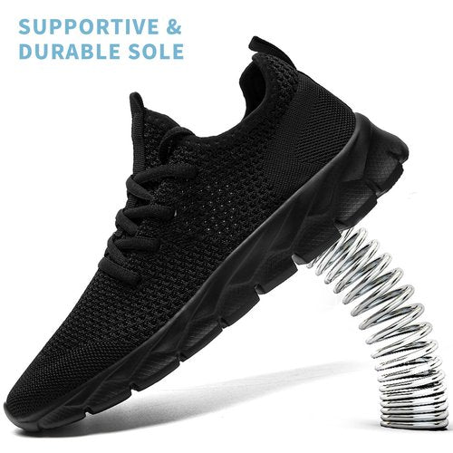 GDEKLO Mens Running Shoes Walking Tennis Sneakers Slip on Gym Workout Athletic Lightweight Casual Sport Shoes Black Szie 13