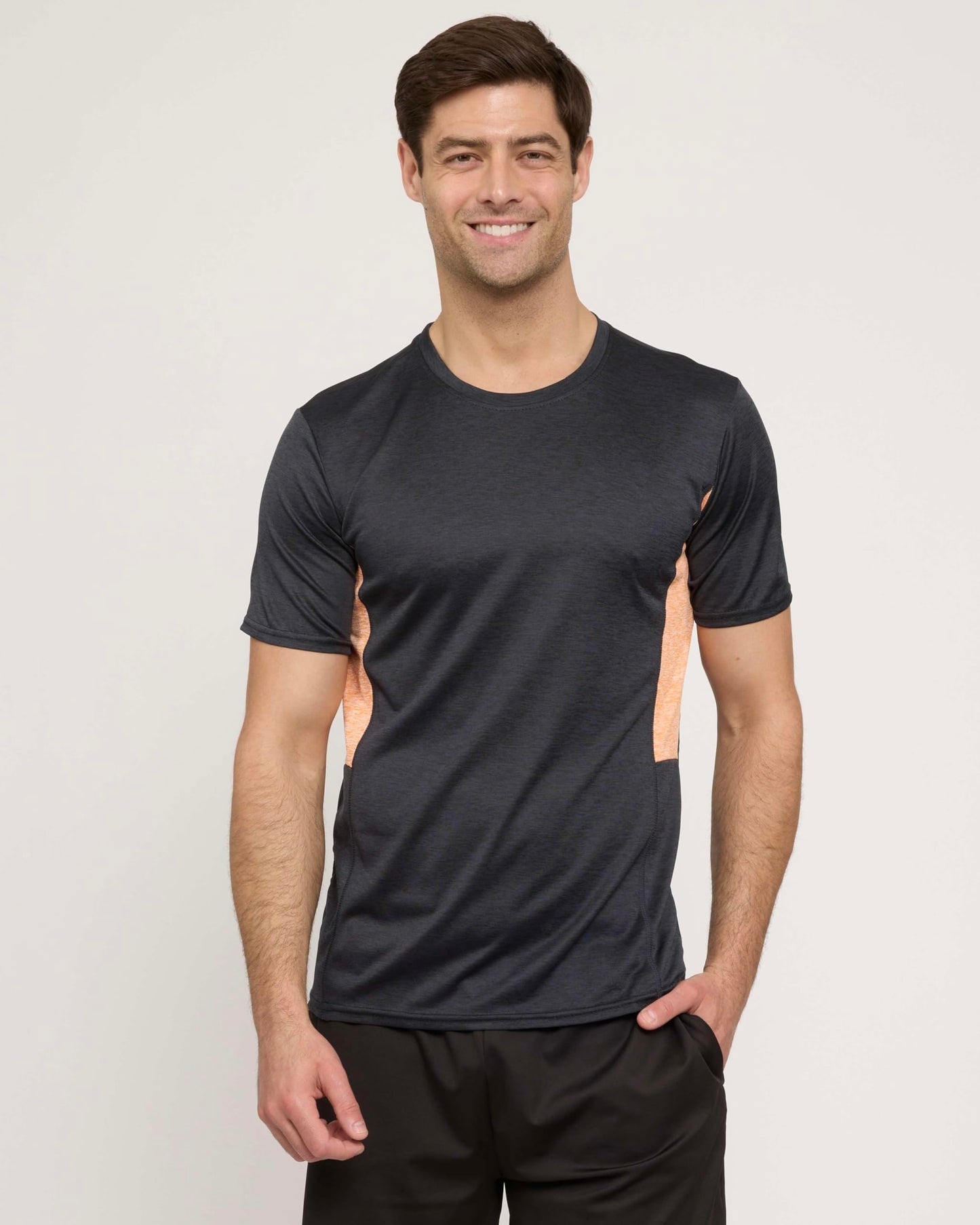 Real Essentials 5 Pack: Men's Dry-Fit Short Sleeve Crew Neck T Shirts Fitness Running Gym Workout Cool Exercise Athletic Tee, Set 7, XX-Large
